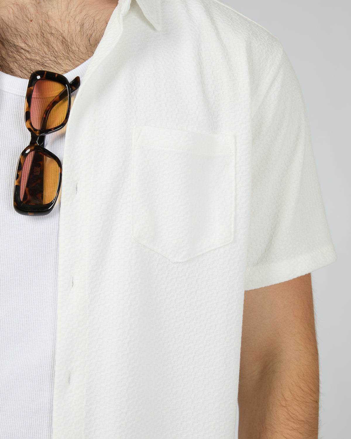 Textured Shirt White