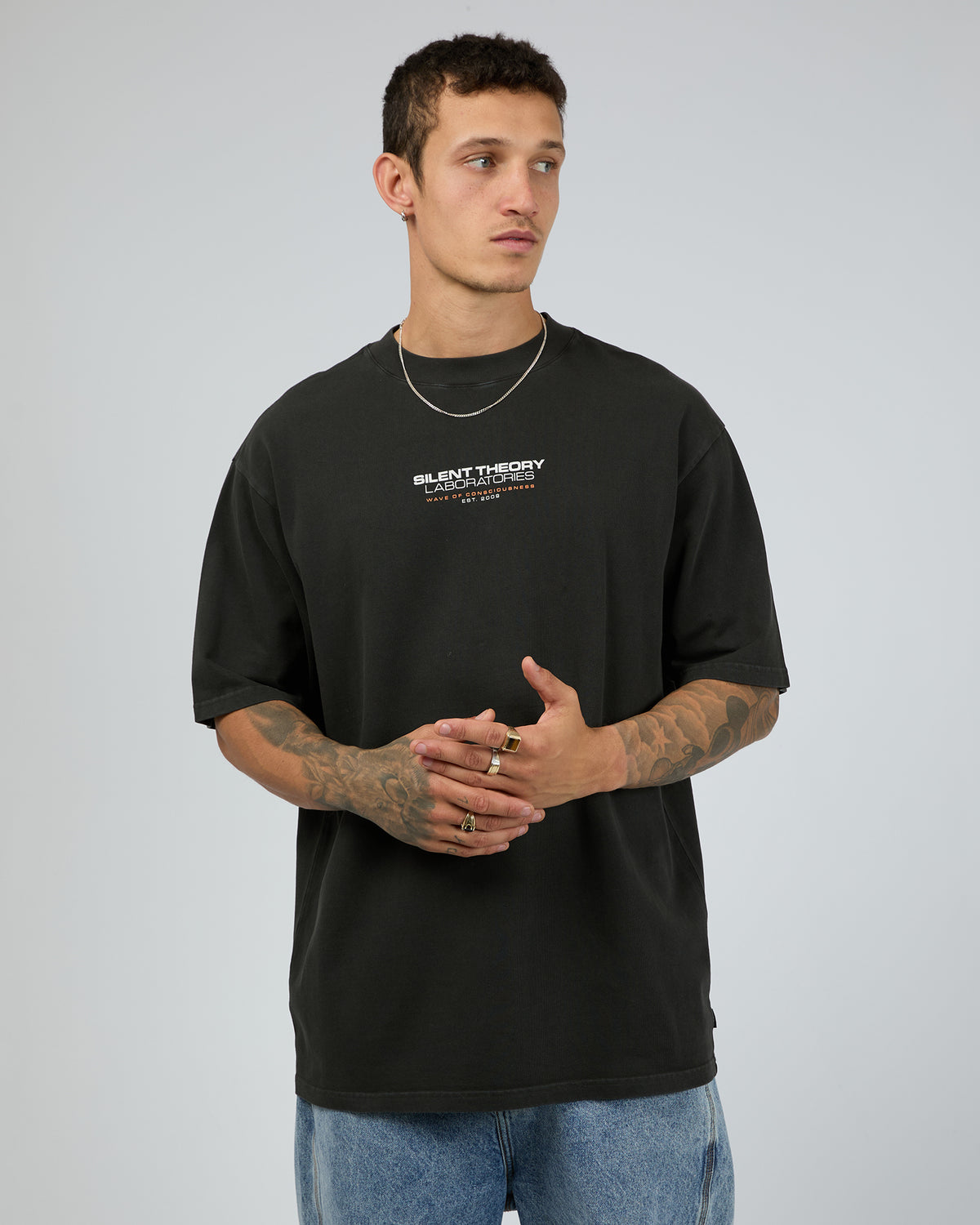 Ride The Wave Tee Washed Black