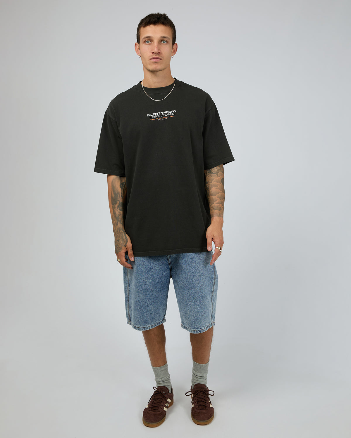 Ride The Wave Tee Washed Black