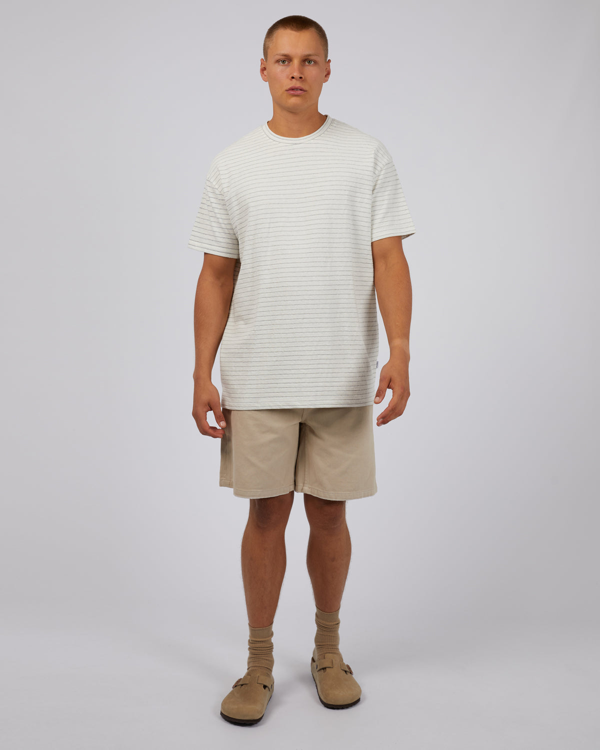 Hugo Stripe Tee White