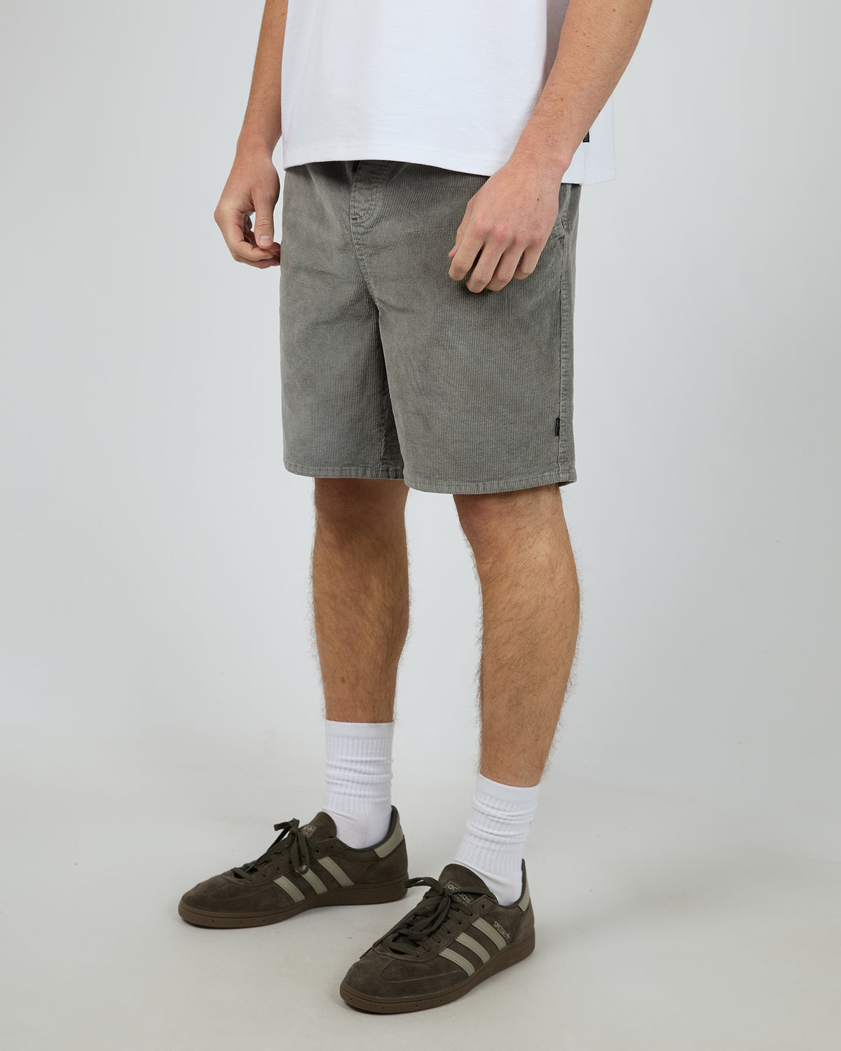 Cord Short Grey