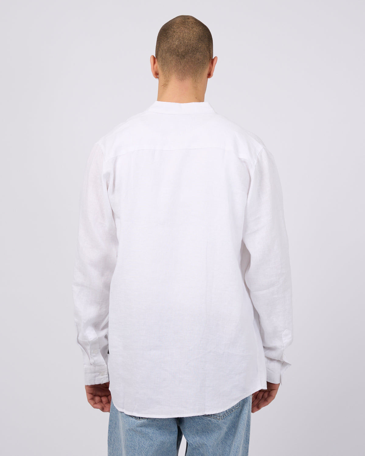 Linen Long Sleeve Shirt White