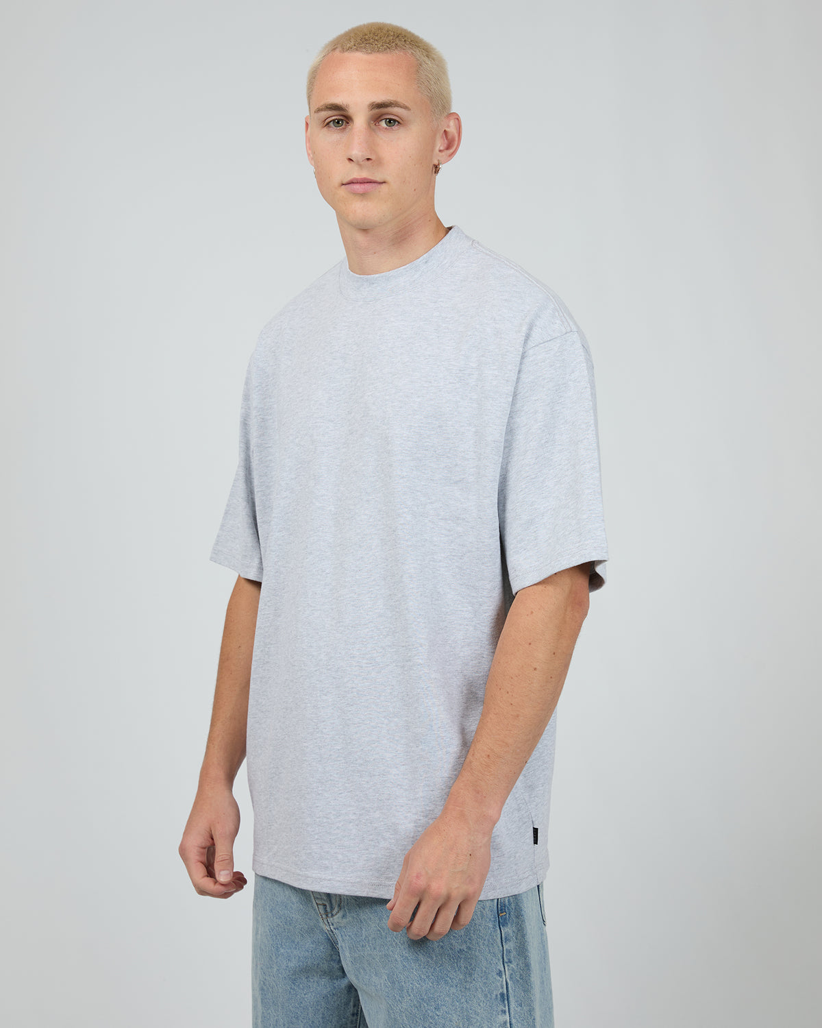 Heavy Weight Tee Grey Marle