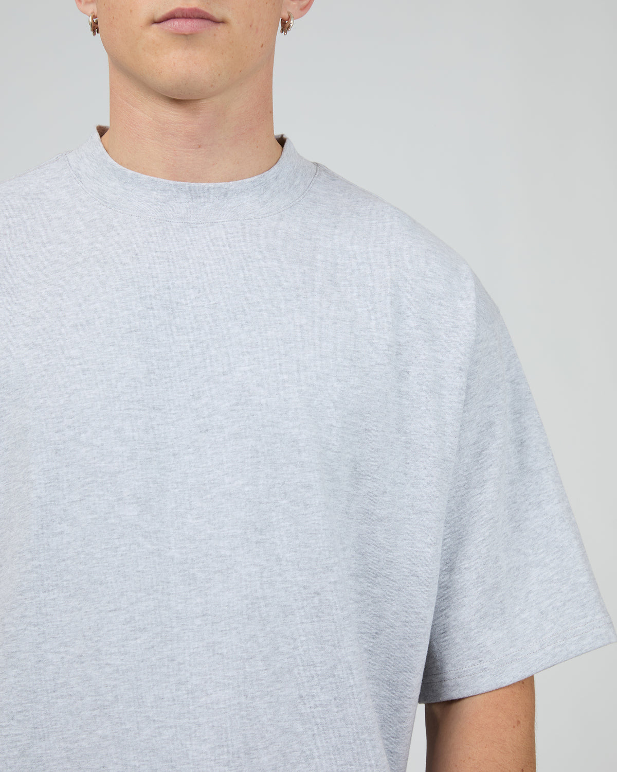 Heavy Weight Tee Grey Marle