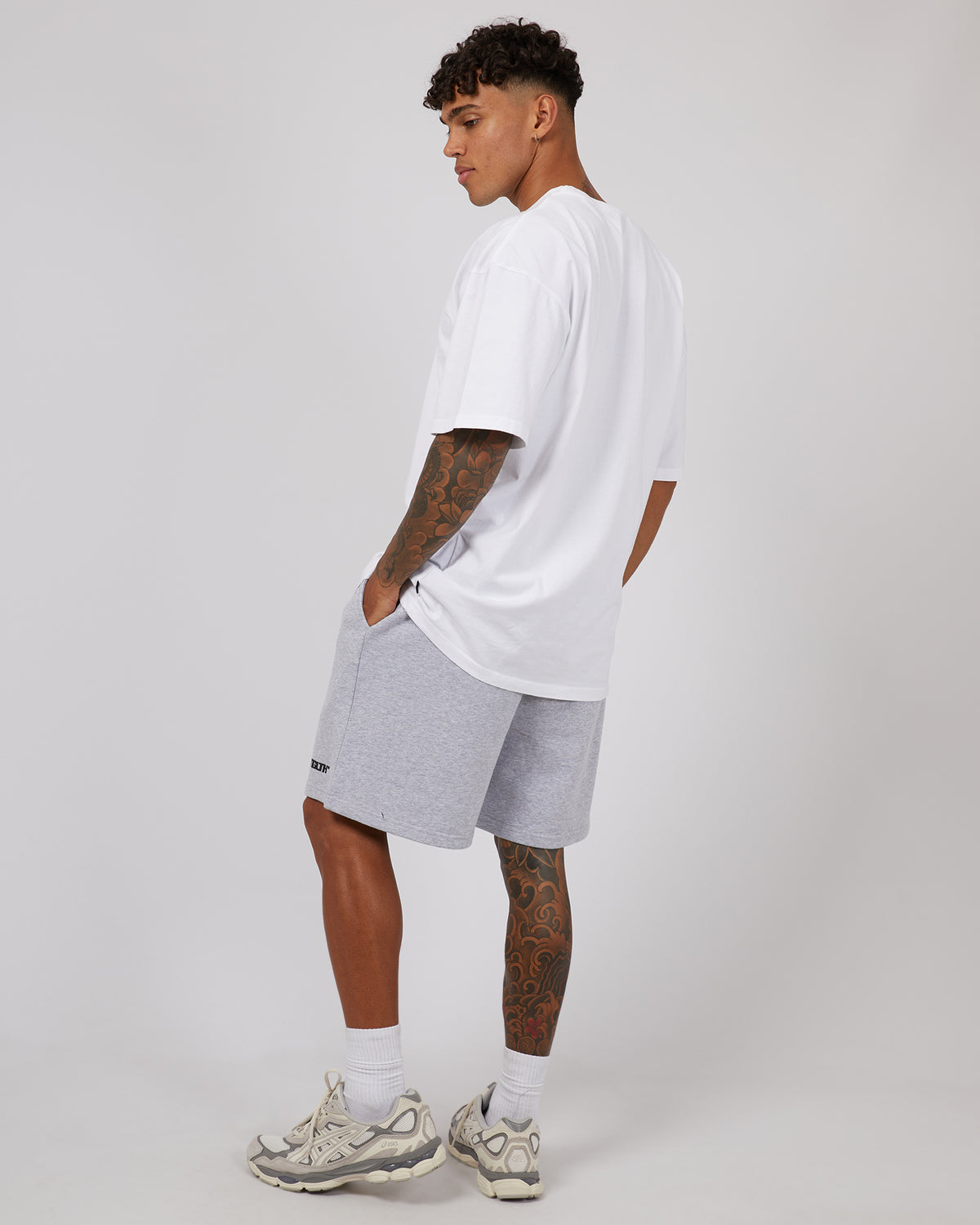 Track Fleece Short Grey Marle