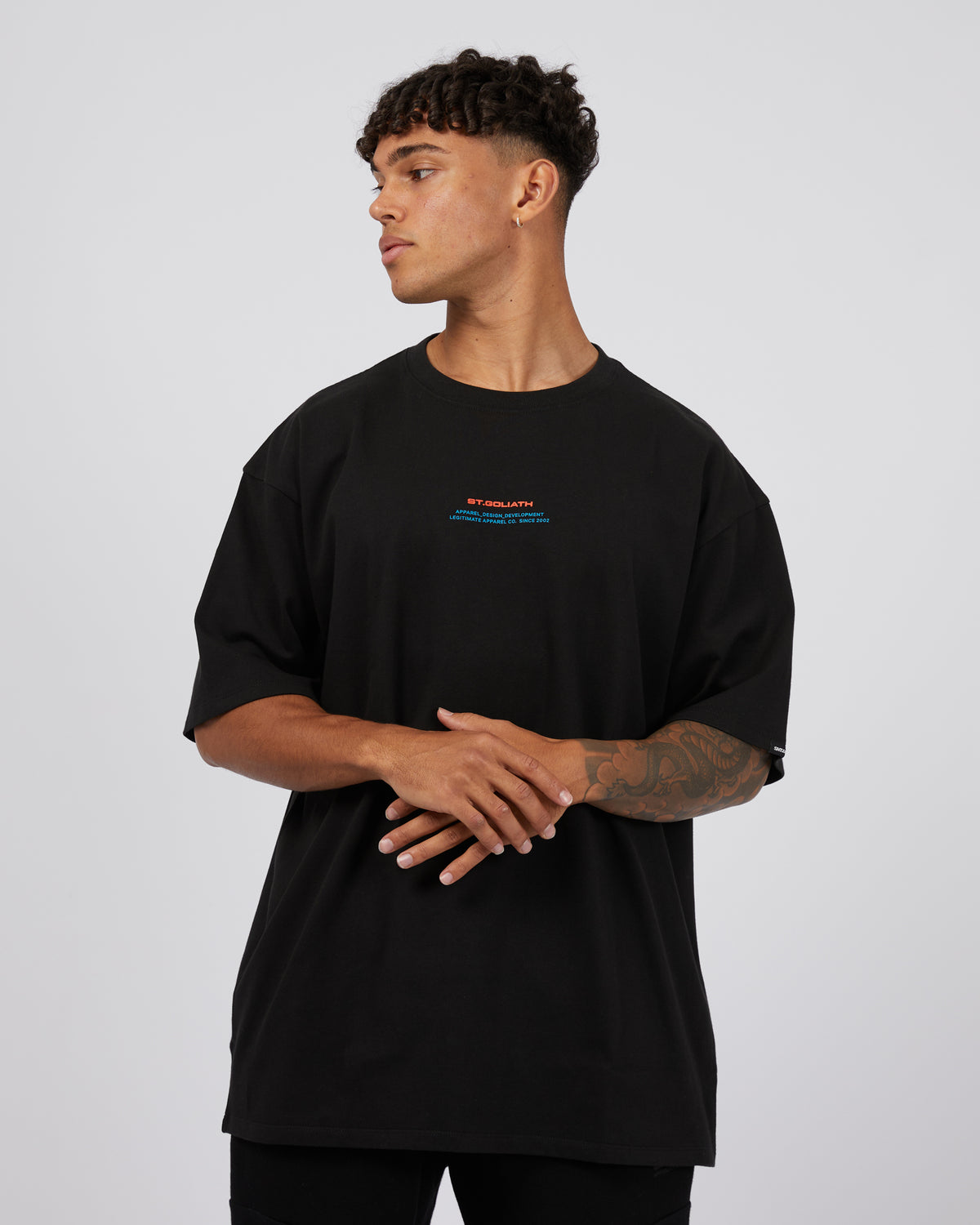 Logo Stack Tee Black