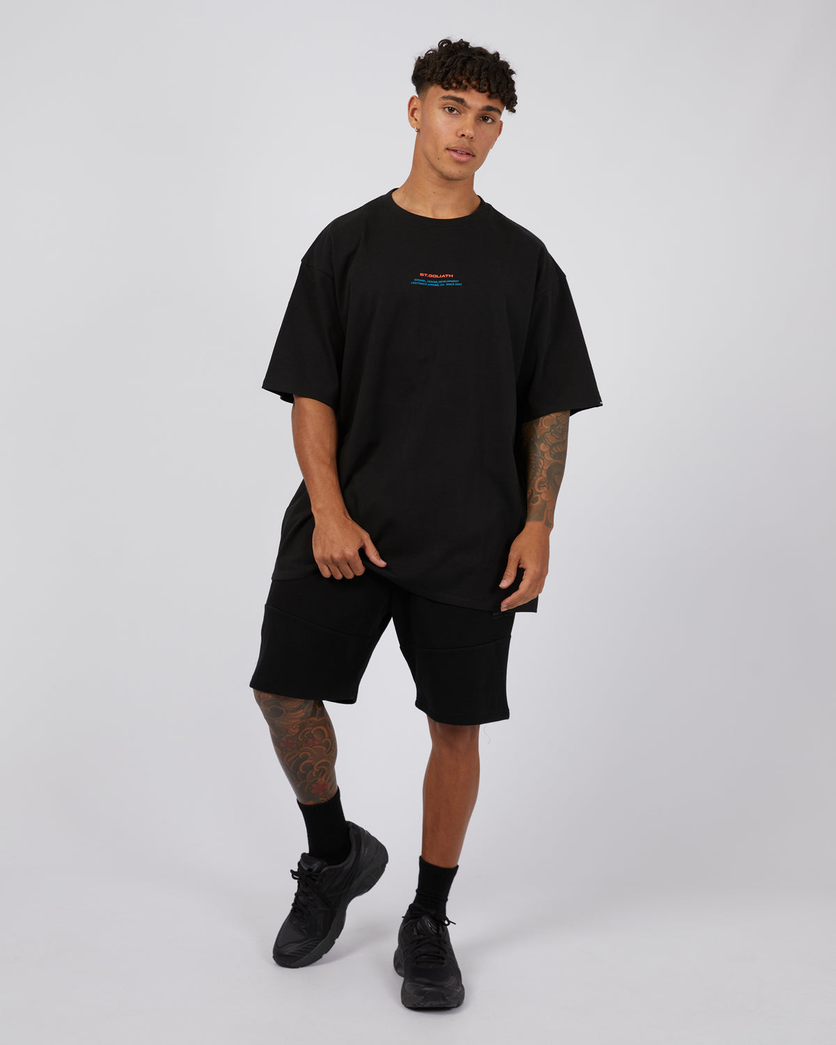 Logo Stack Tee Black