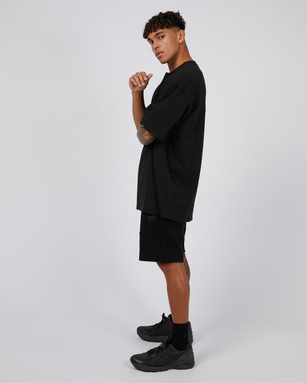 Logo Stack Tee Black