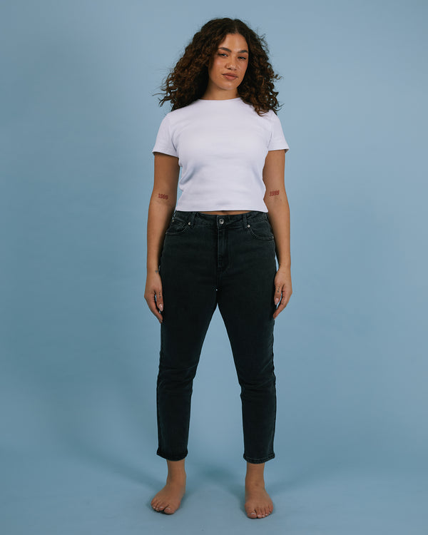 Monica Mom Jean Washed Black | Buy Online | Edge Clothing