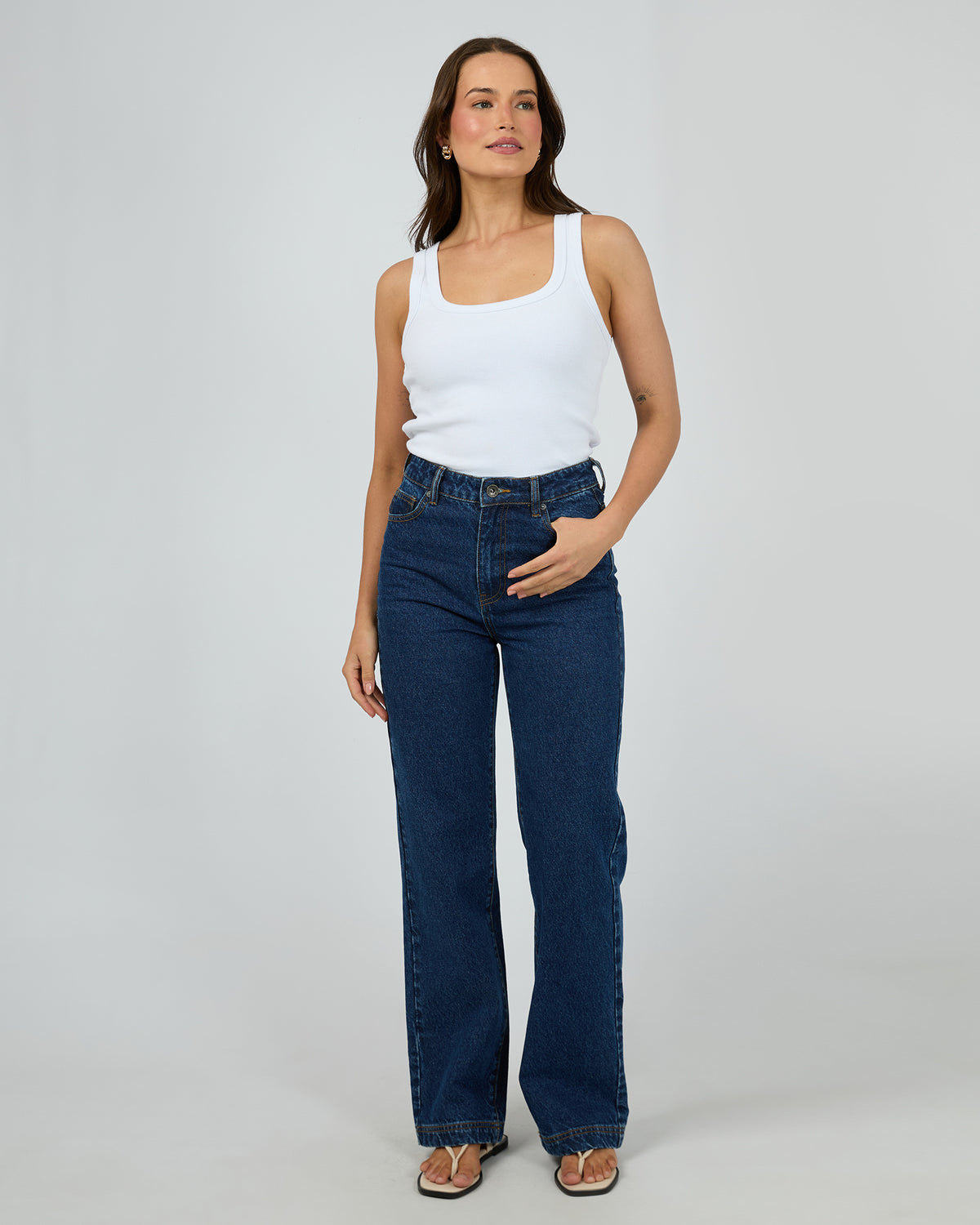 Hunter Wide Leg Jean Dark Blue