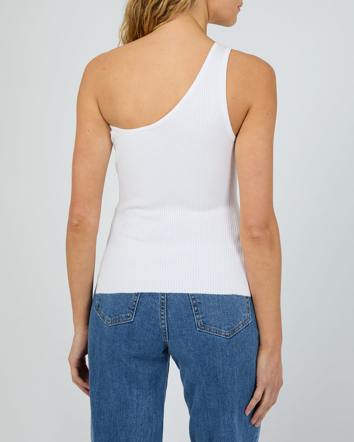 Dustin One Shoulder Top White