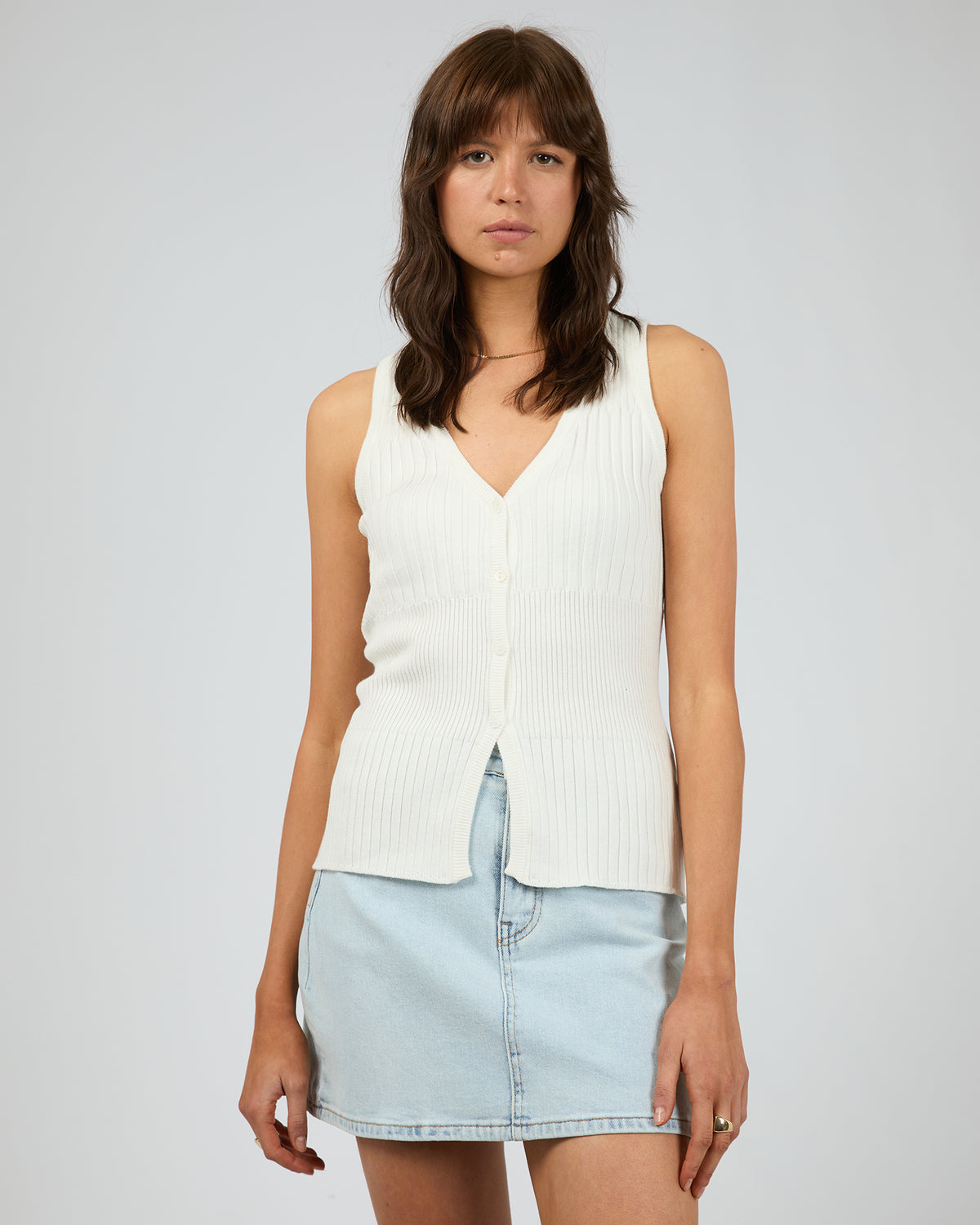 Luca Knit Top White