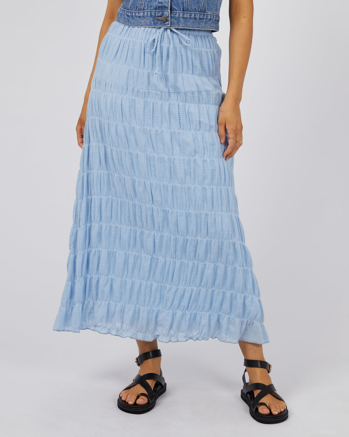 Maude Maxi Skirt Ocean Blue