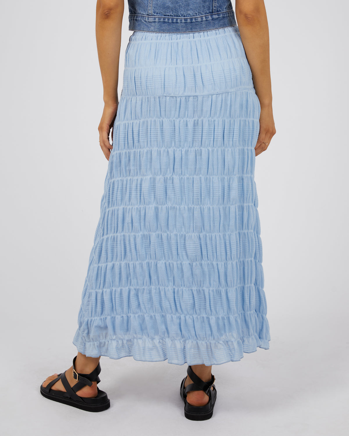 Maude Maxi Skirt Ocean Blue