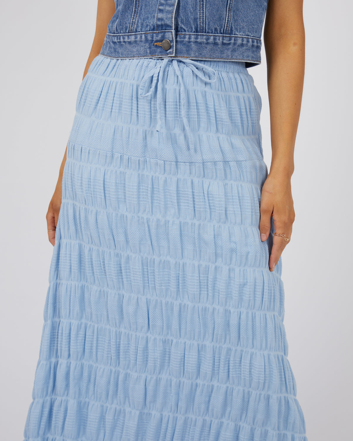 Maude Maxi Skirt Ocean Blue