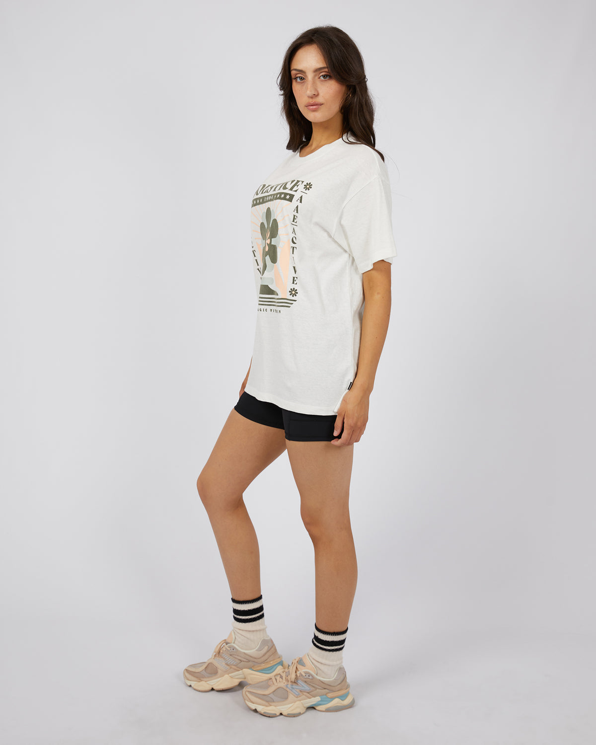 Active Solstice Oversized Tee Vintage White