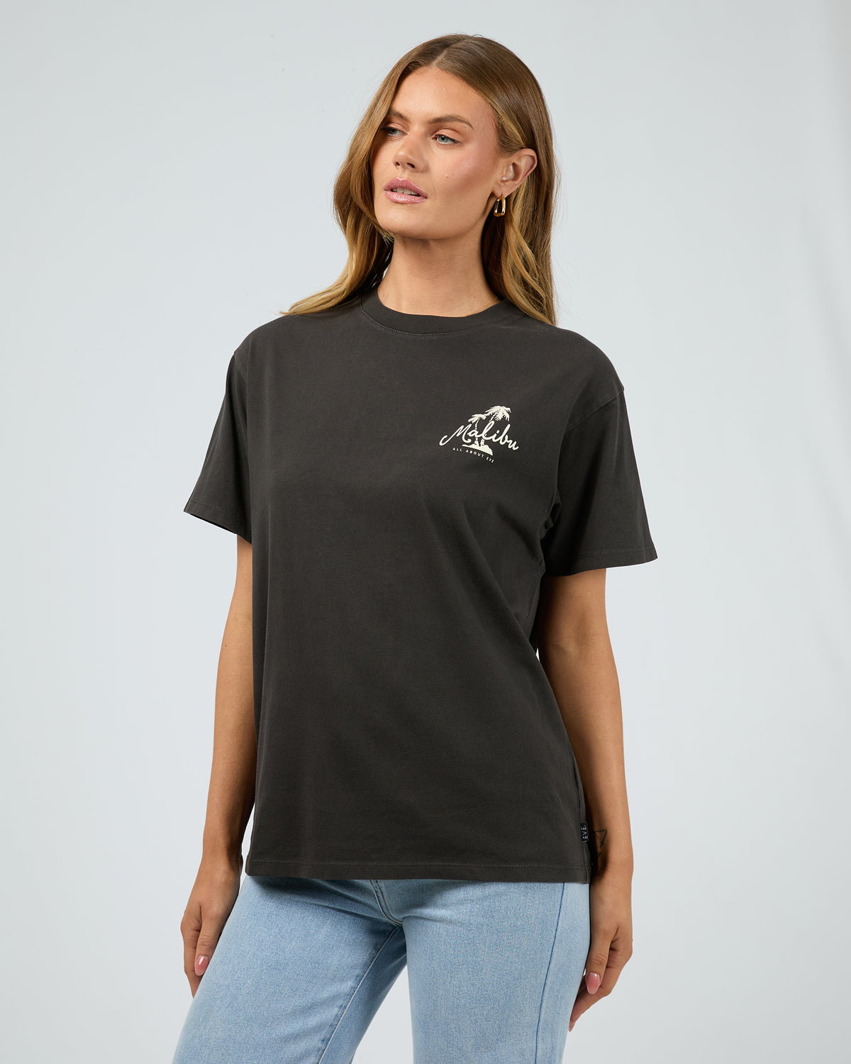 Malibu Shores Oversized Tee Washed Black