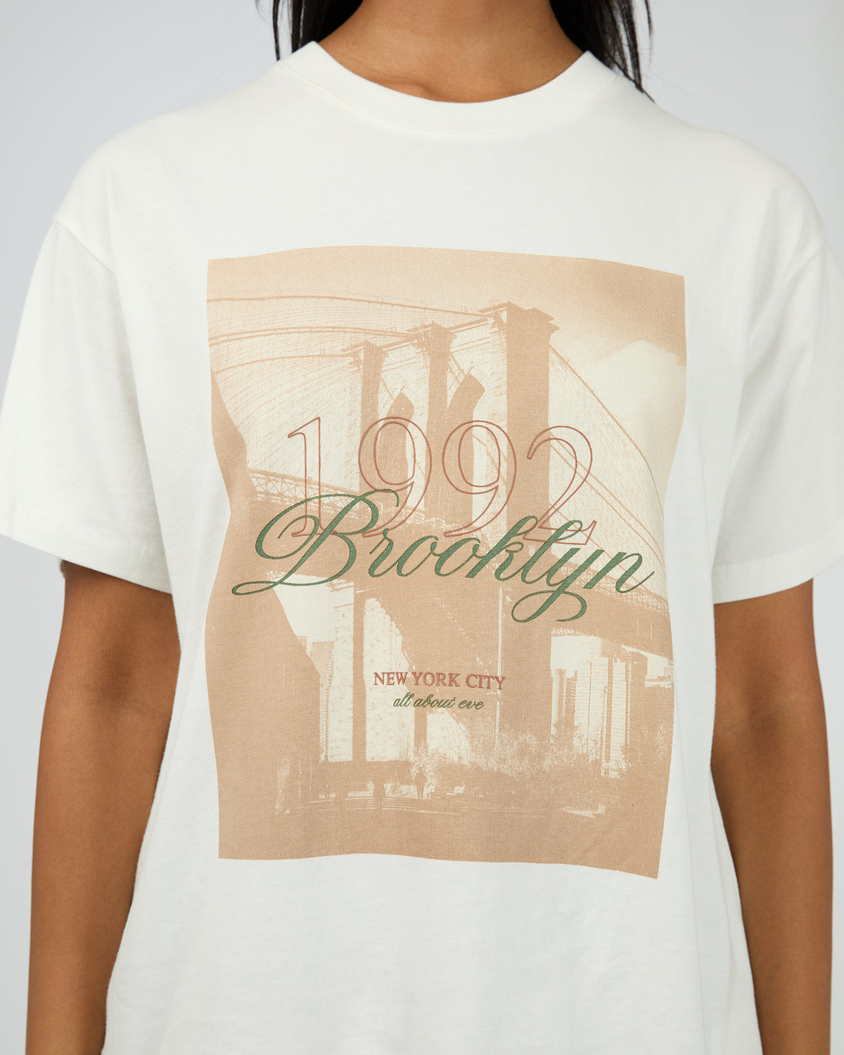 Brooklyn Oversized Tee Vintage White