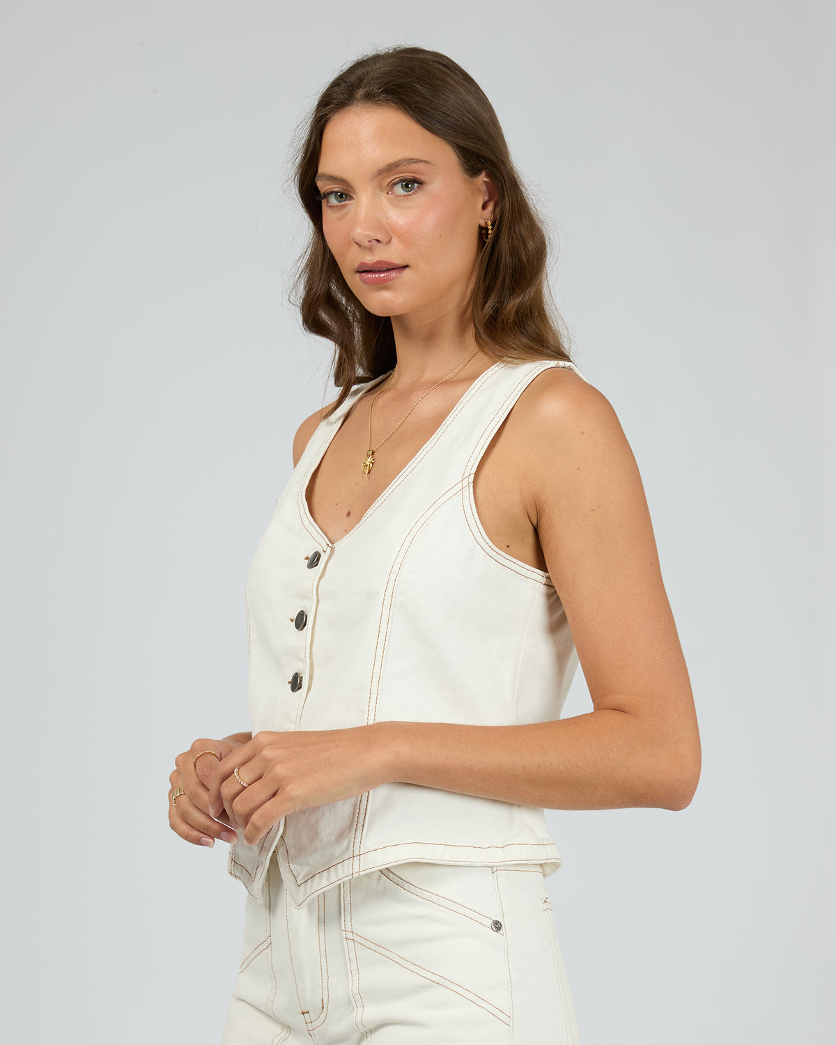 Korin Vest Vintage White