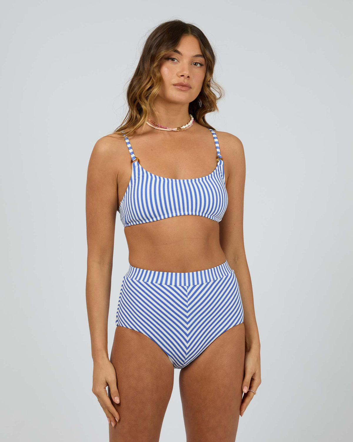 Amore Stripe Bandeau White