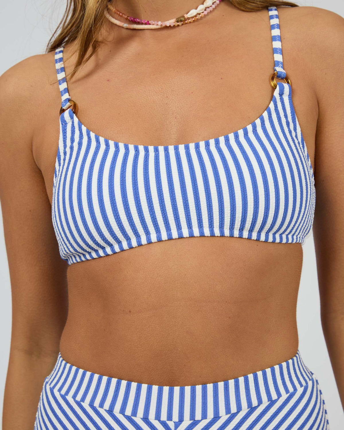 Amore Stripe Bandeau White