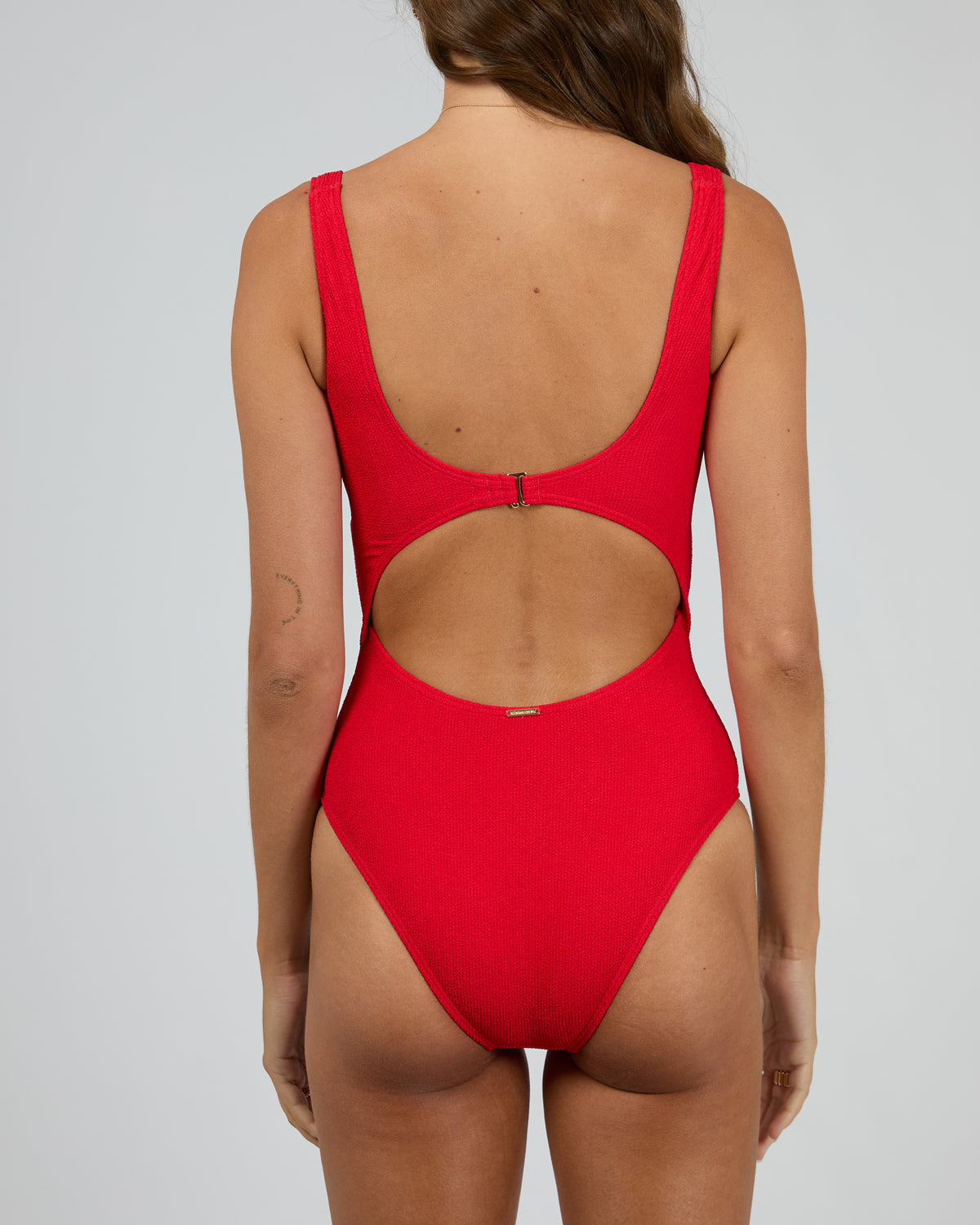 Frenchie Rib Underwire One Piece Red