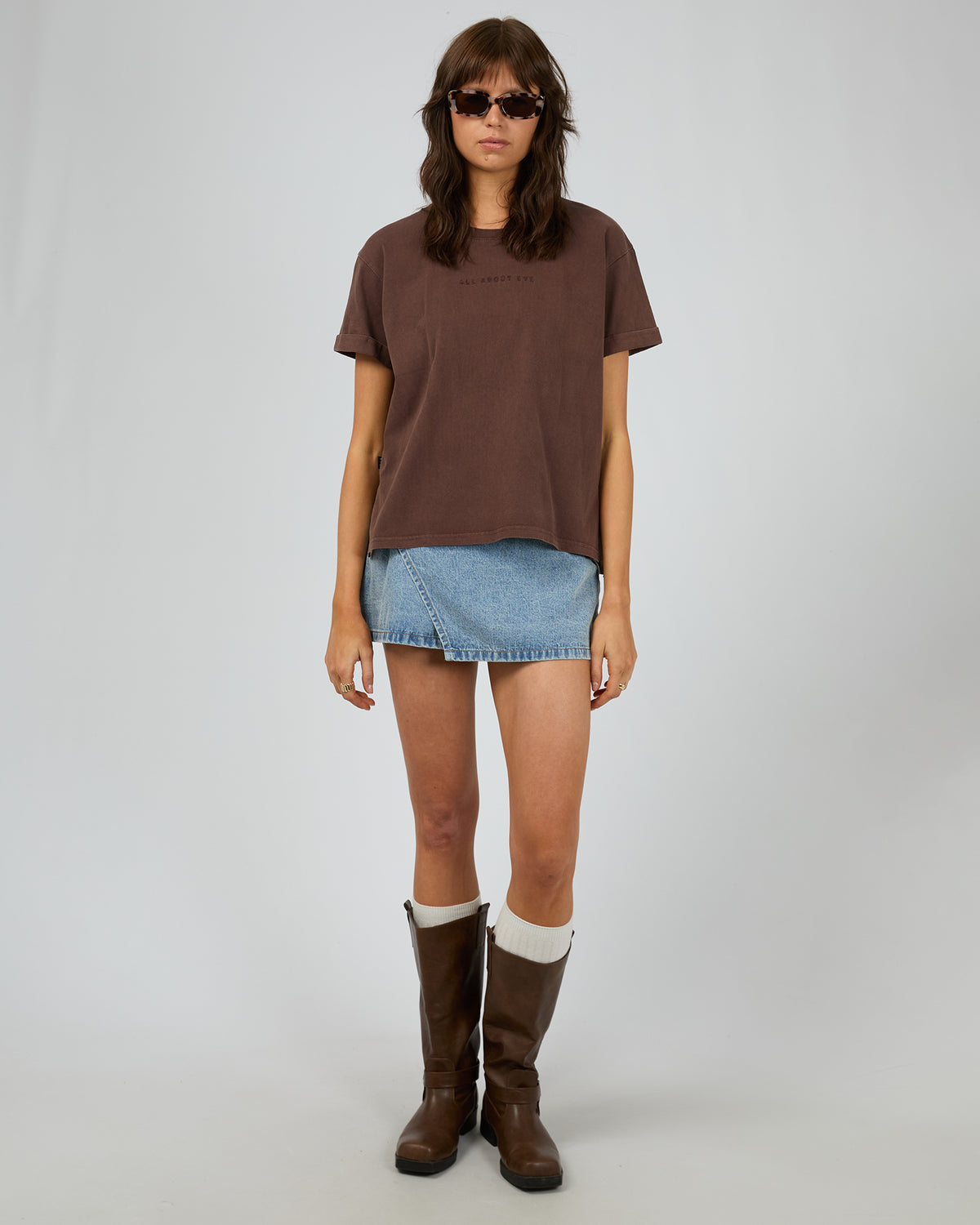 Aae Washed Tee Brown