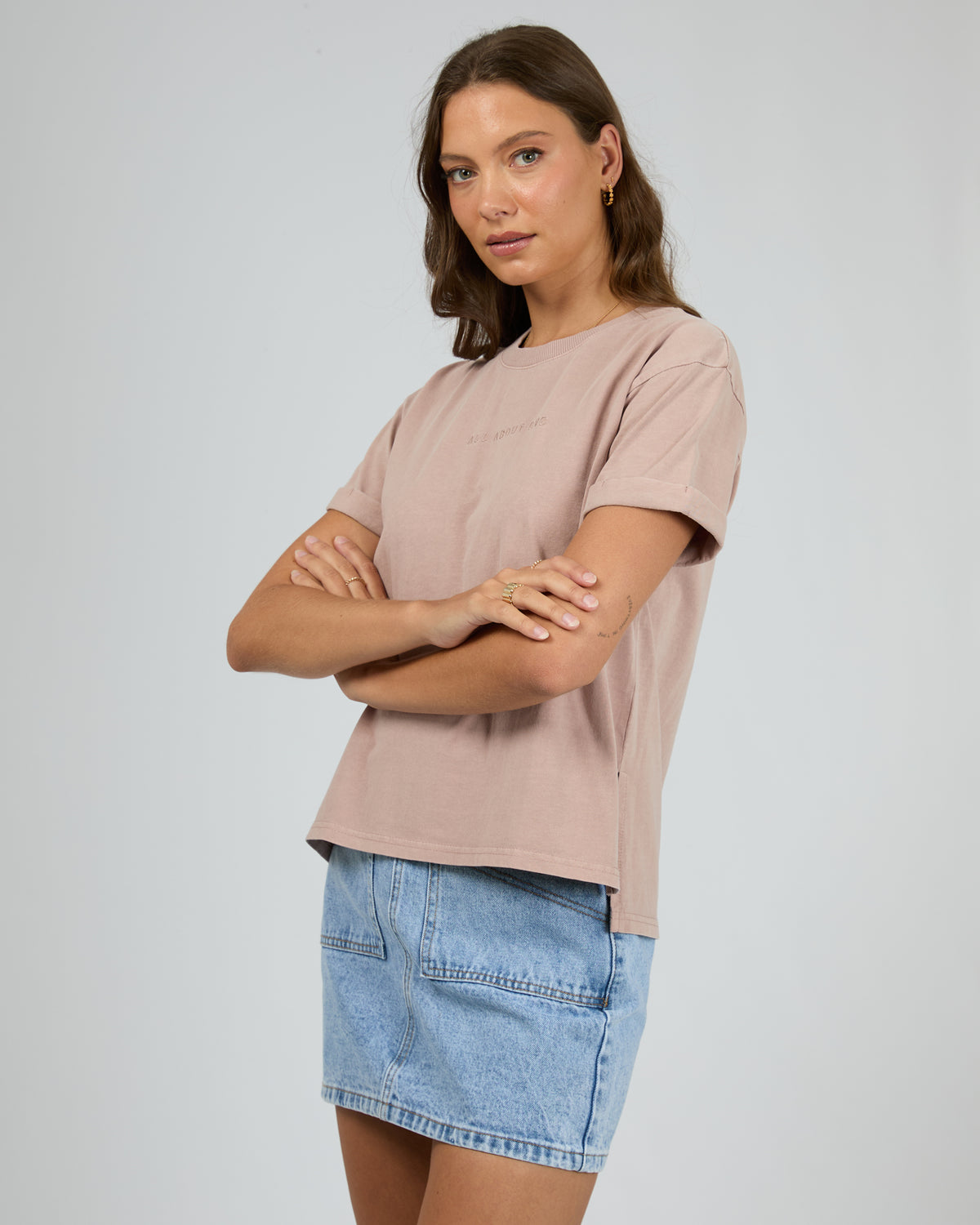 Aae Washed Tee Fawn