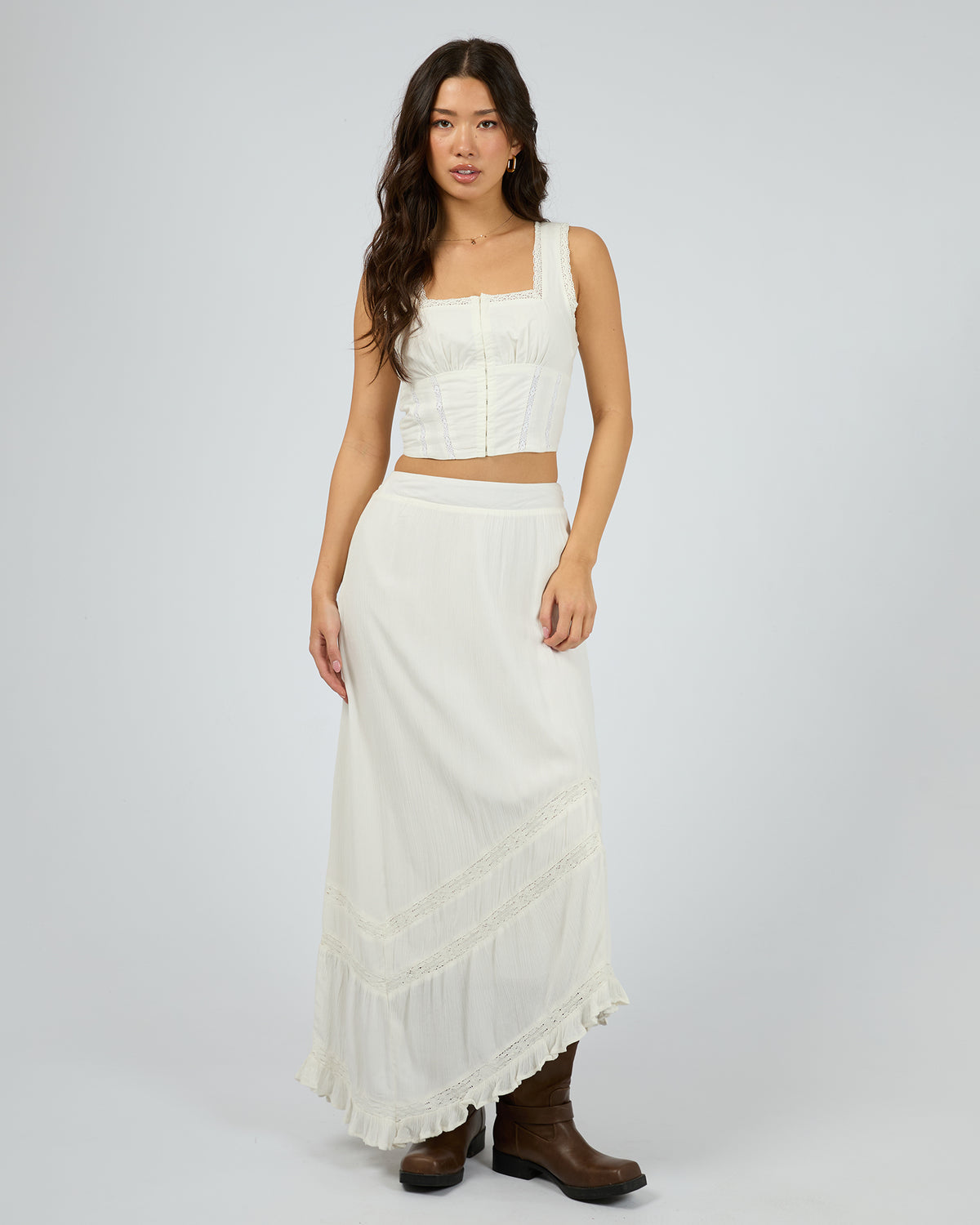 Natalia Maxi Skirt Vintage White