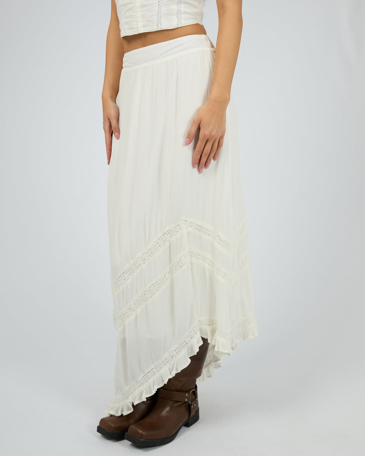 Natalia Maxi Skirt Vintage White