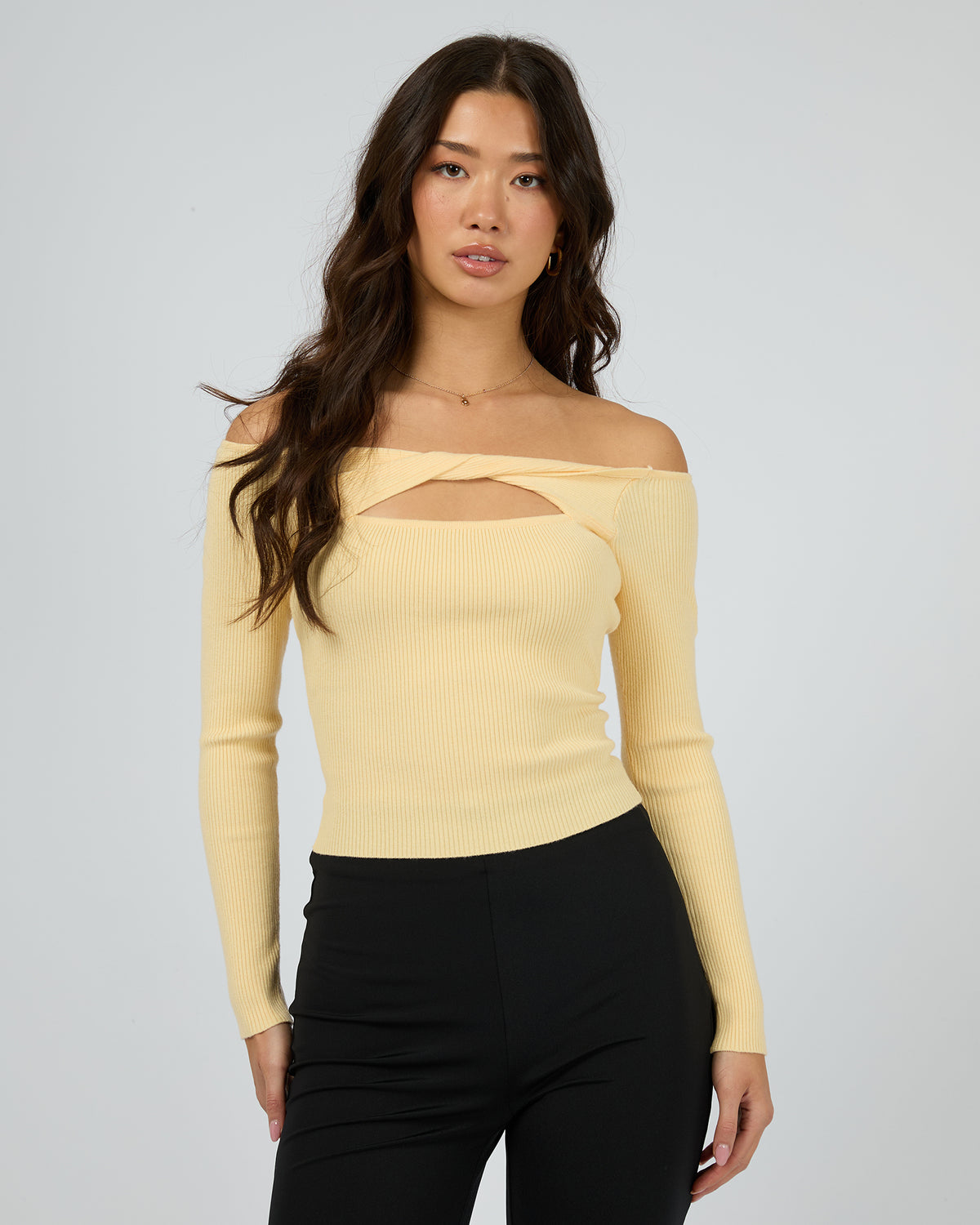 Daria Knit Top Yellow