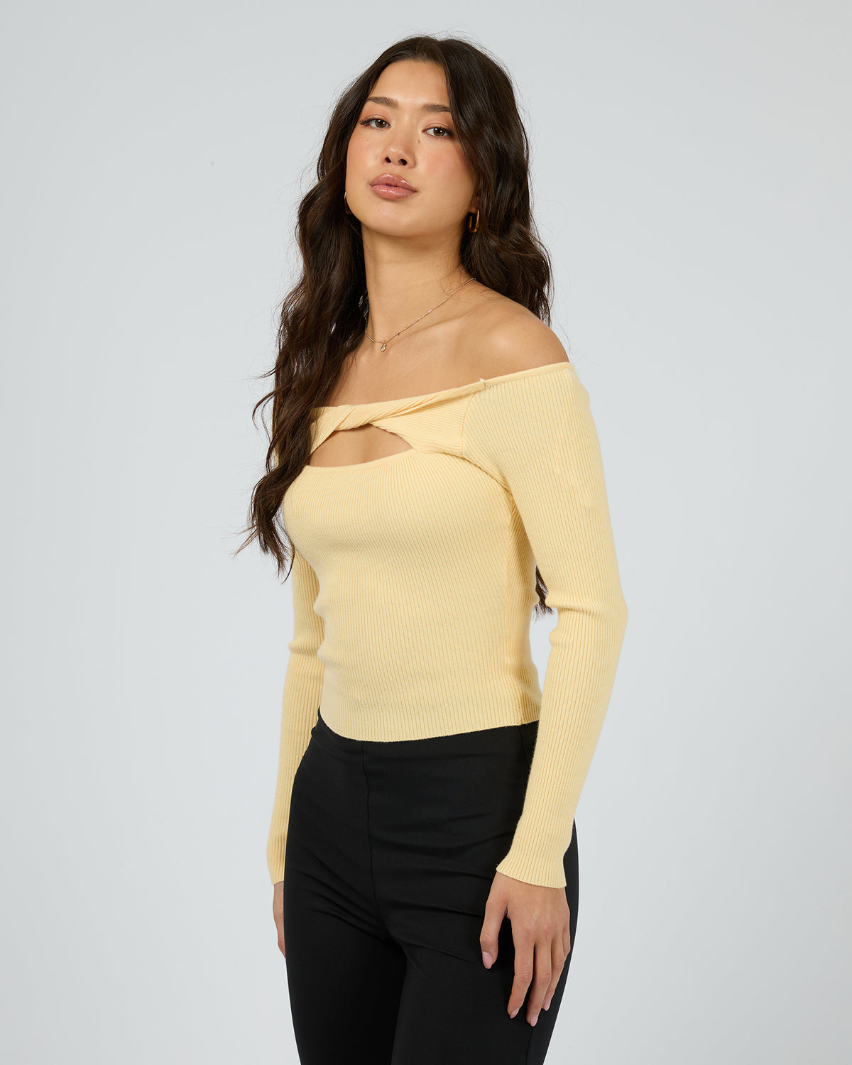 Daria Knit Top Yellow