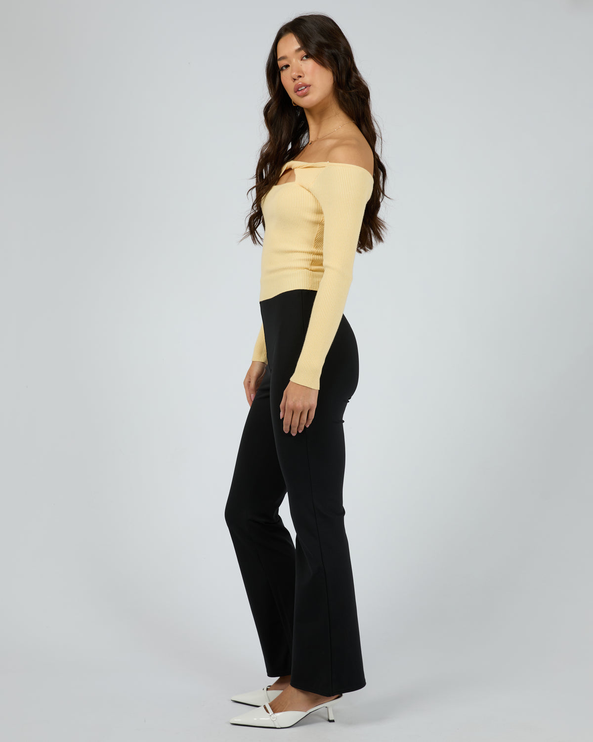 Daria Knit Top Yellow