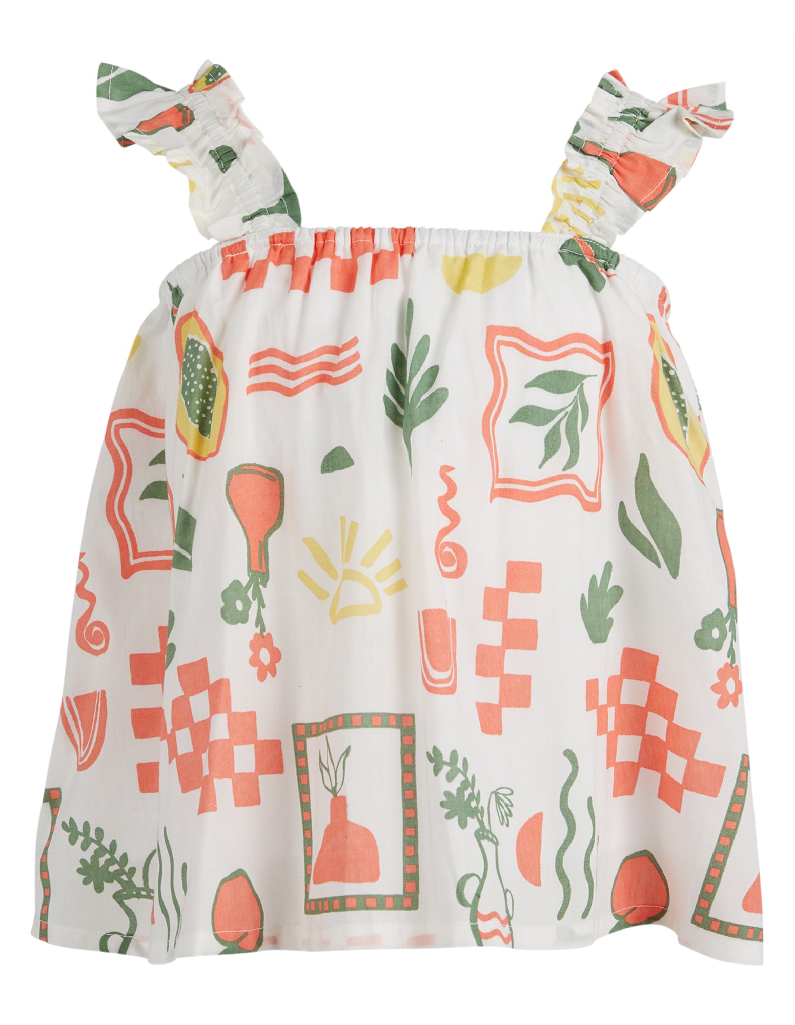 Kids Isla Print Frill Top