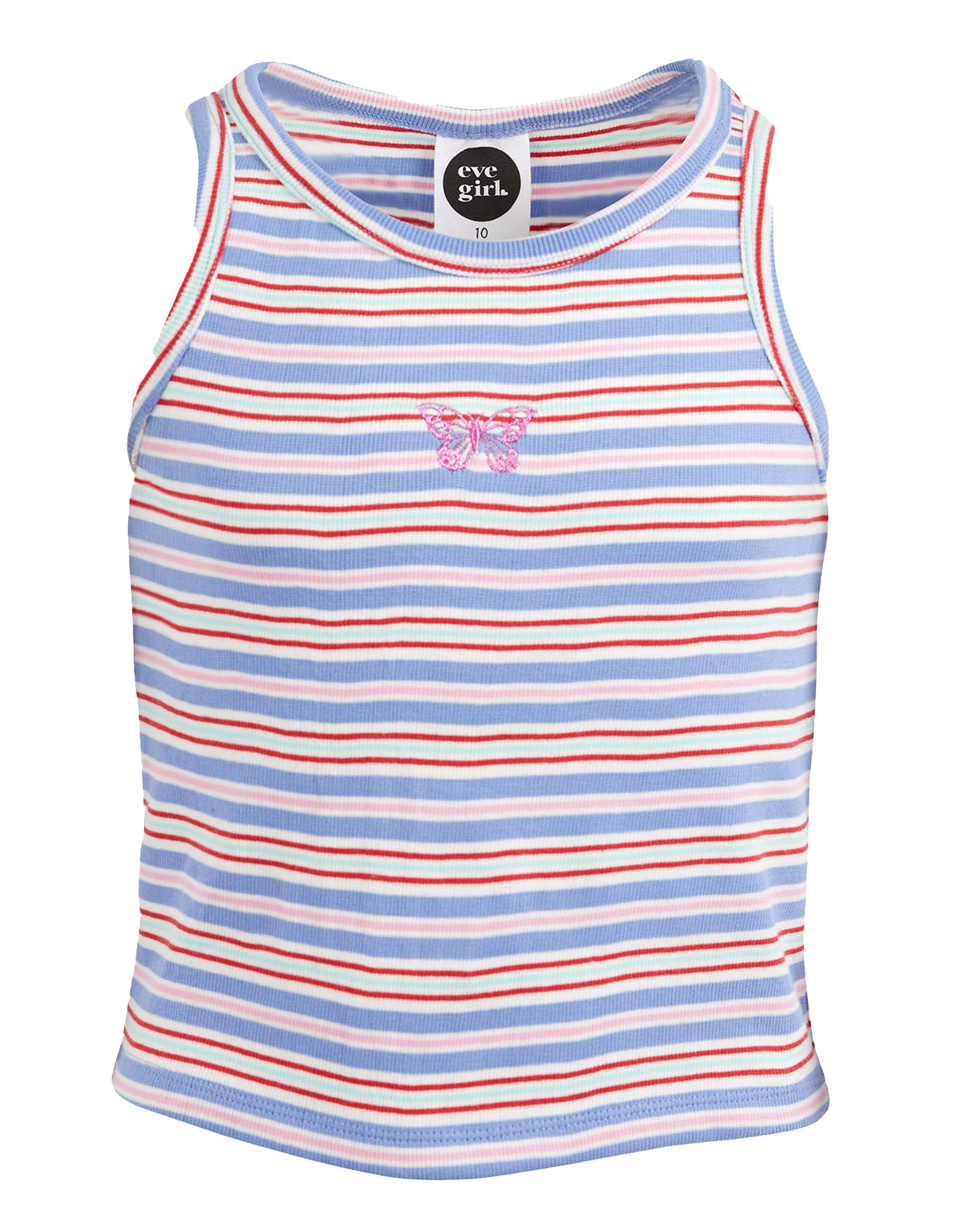 Kids Tory Rib Tank Stripe