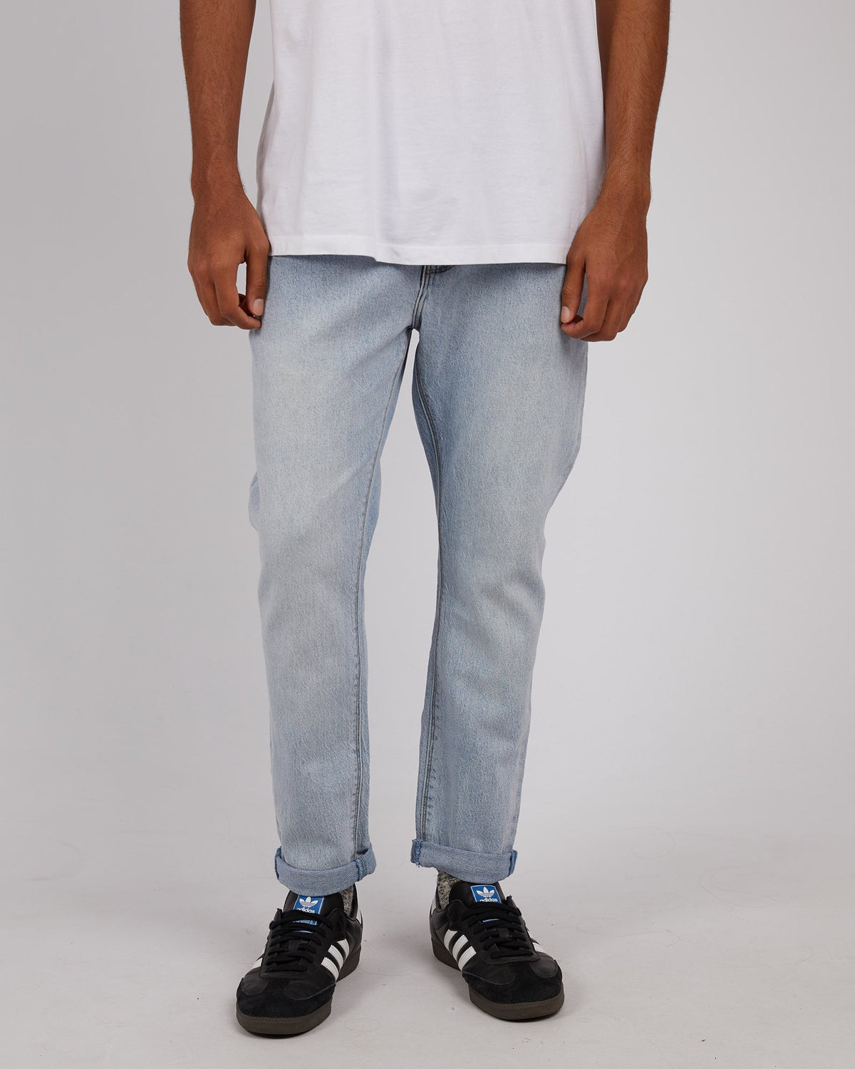 A Brand-A Dropped Slim Jean Peril Blue-Edge Clothing