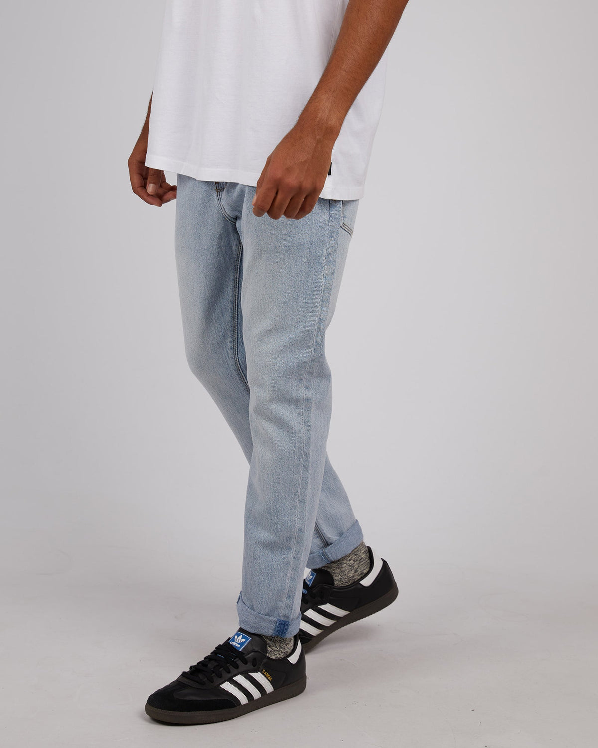 A Brand-A Dropped Slim Jean Peril Blue-Edge Clothing