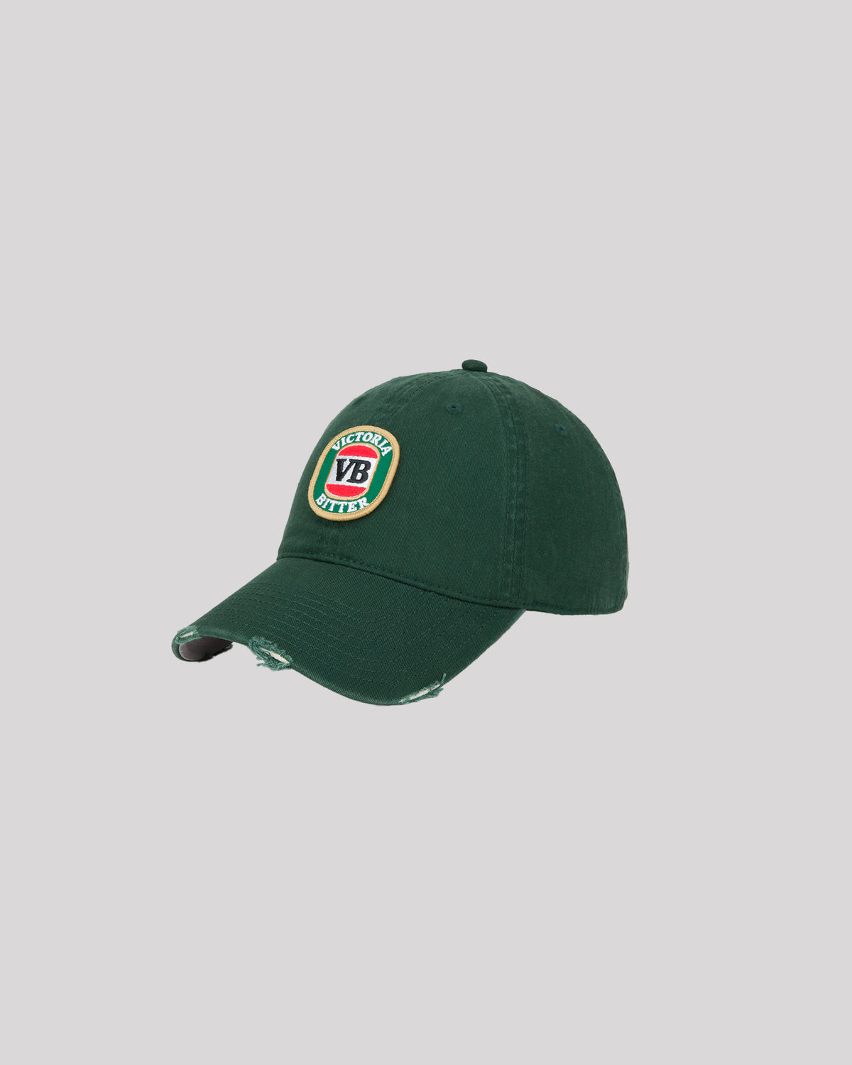 Vb Retro Distressed Cap Bottle Green