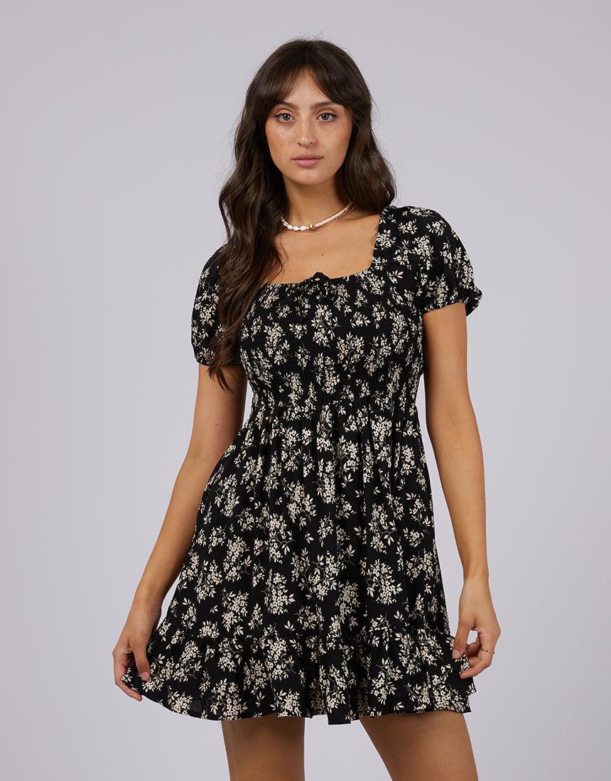 Ashlyn Mini Slip Dress Black