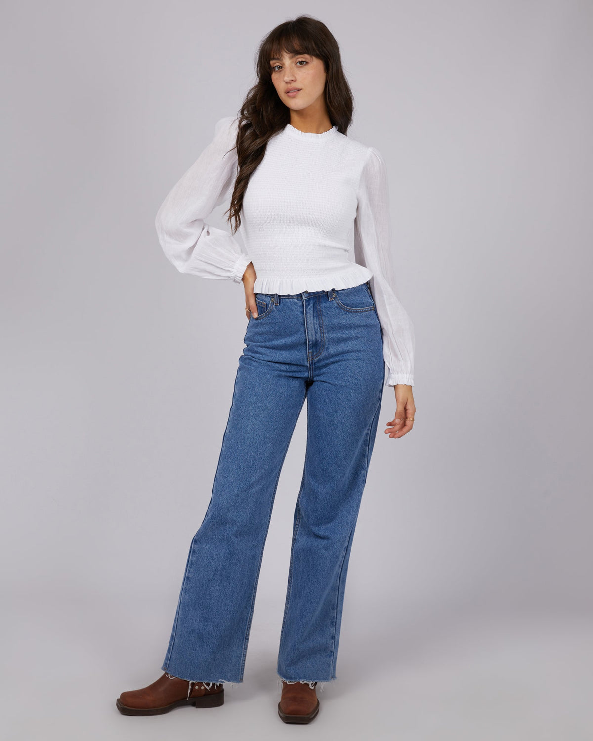 All About Eve-Audrina Top White-Edge Clothing