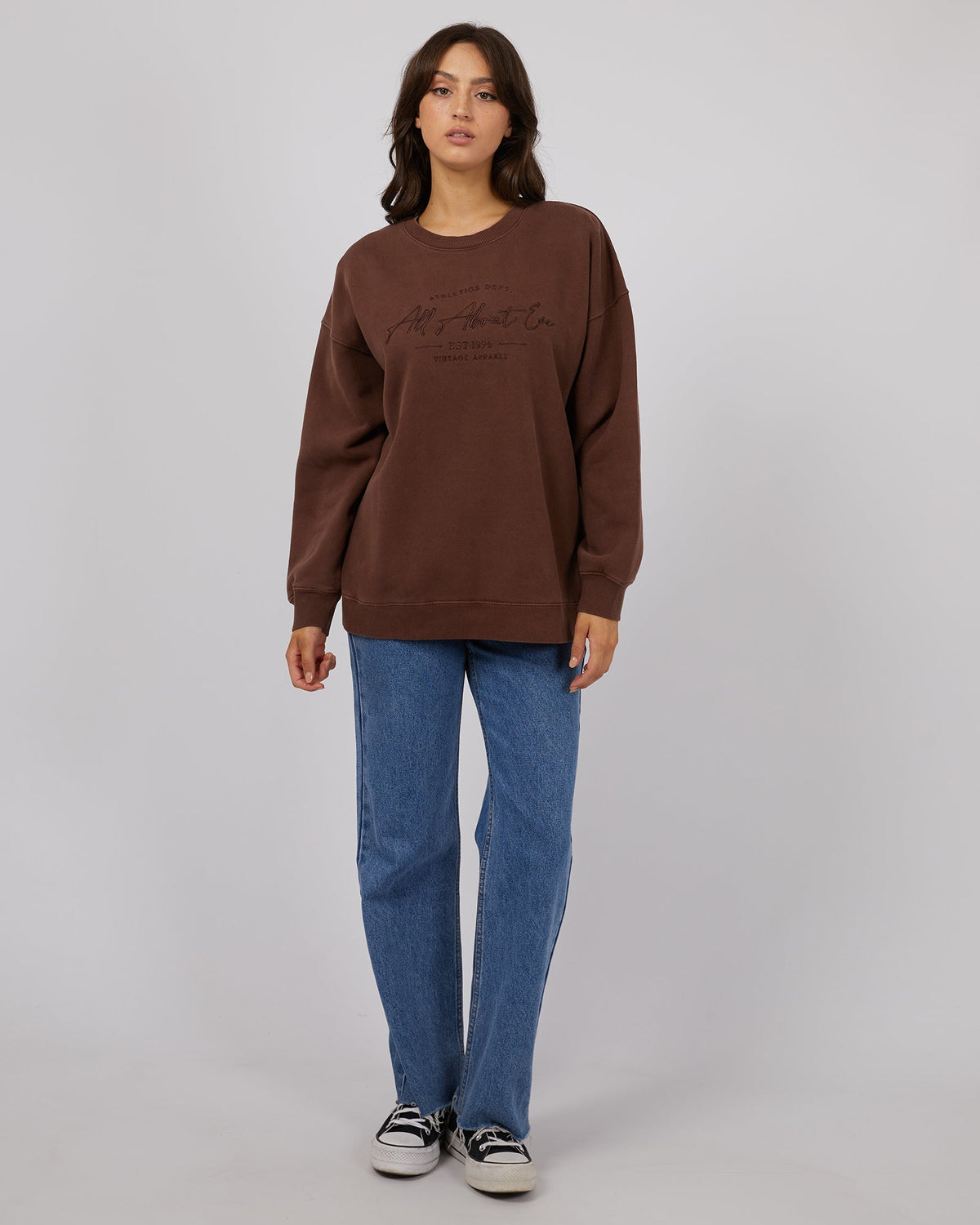 All About Eve-Classic Crew Brown-Edge Clothing