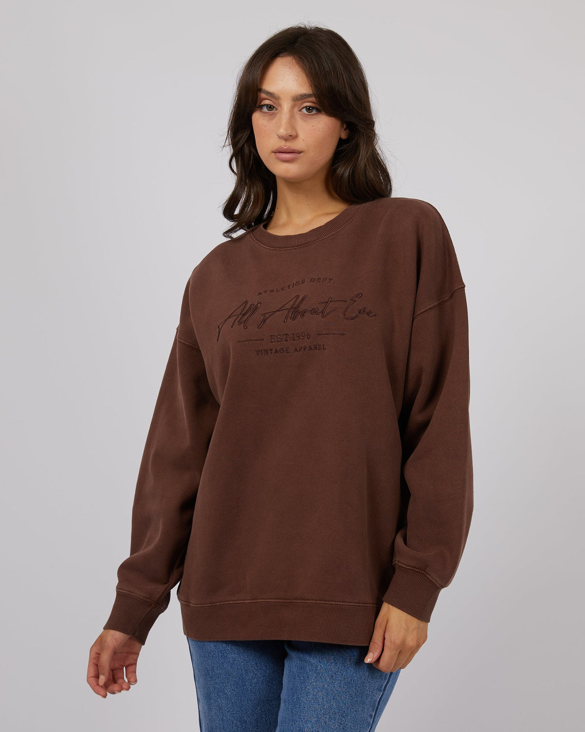 All About Eve-Classic Crew Brown-Edge Clothing