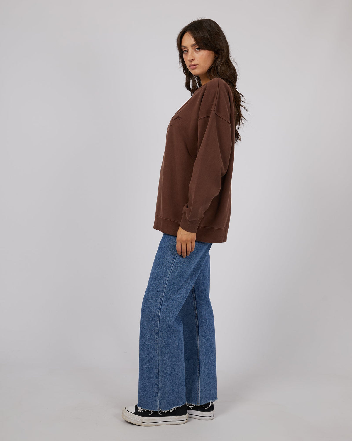 All About Eve-Classic Crew Brown-Edge Clothing