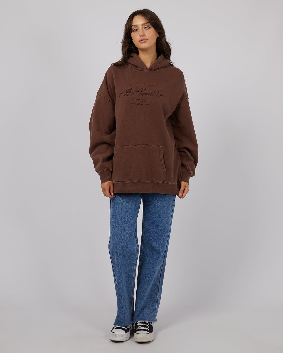 All About Eve-Classic Hoodie Brown-Edge Clothing