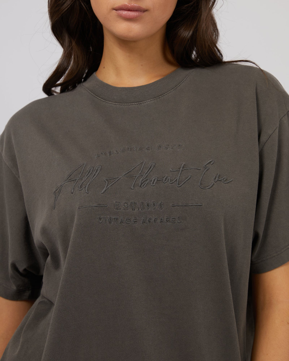 All About Eve-Classic Tee Charcoal-Edge Clothing