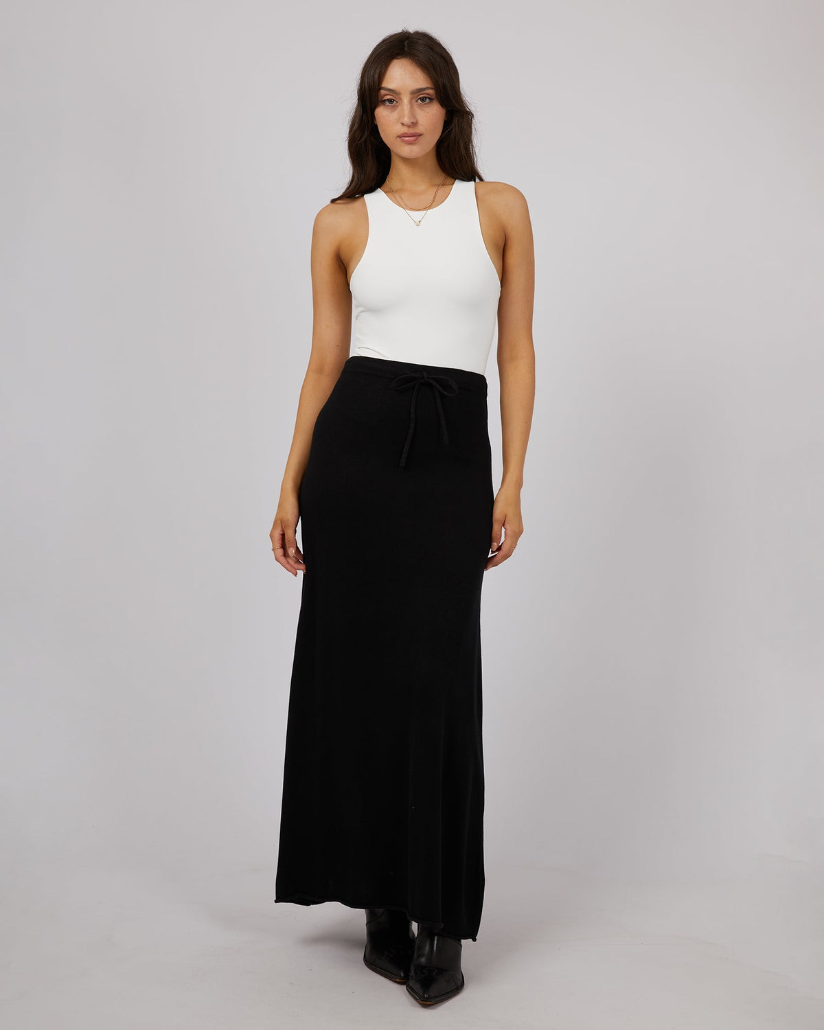 All About Eve-Eve Knit Skirt Black-Edge Clothing