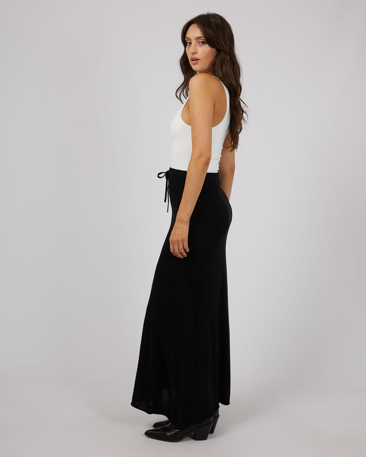 All About Eve-Eve Knit Skirt Black-Edge Clothing