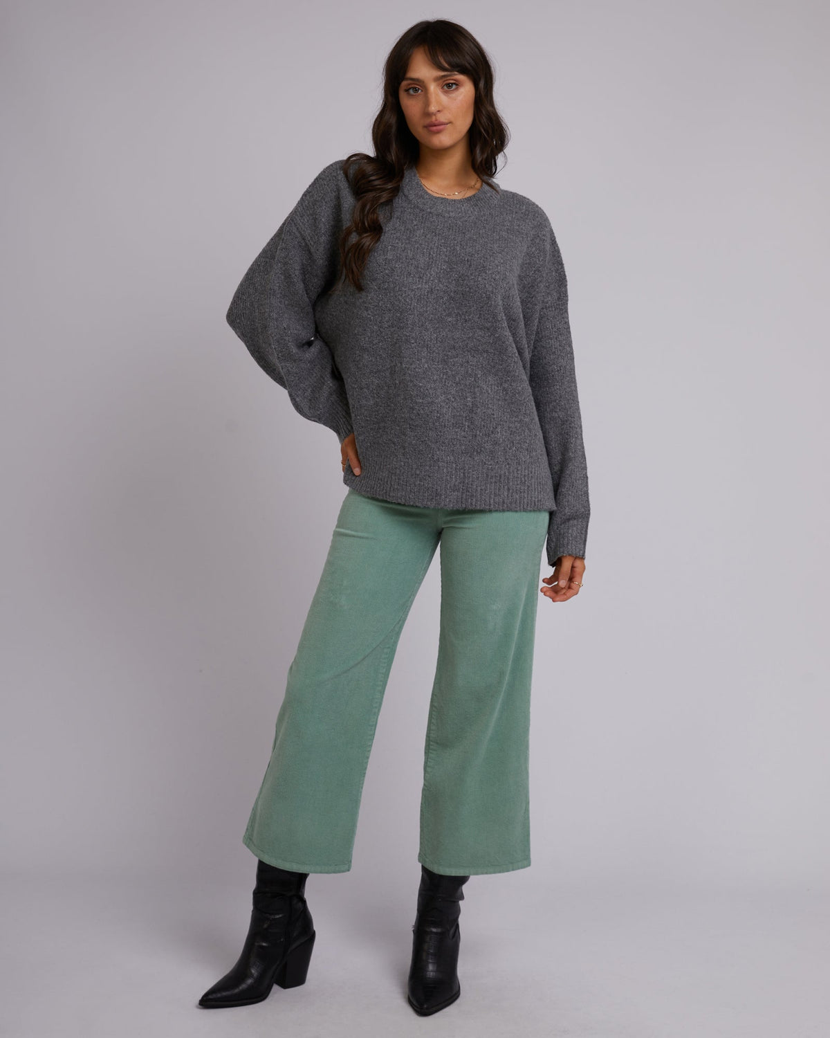 All About Eve-Kendal Knit Charcoal-Edge Clothing