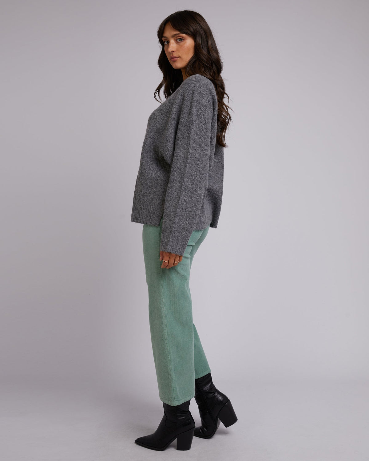 All About Eve-Kendal Knit Charcoal-Edge Clothing