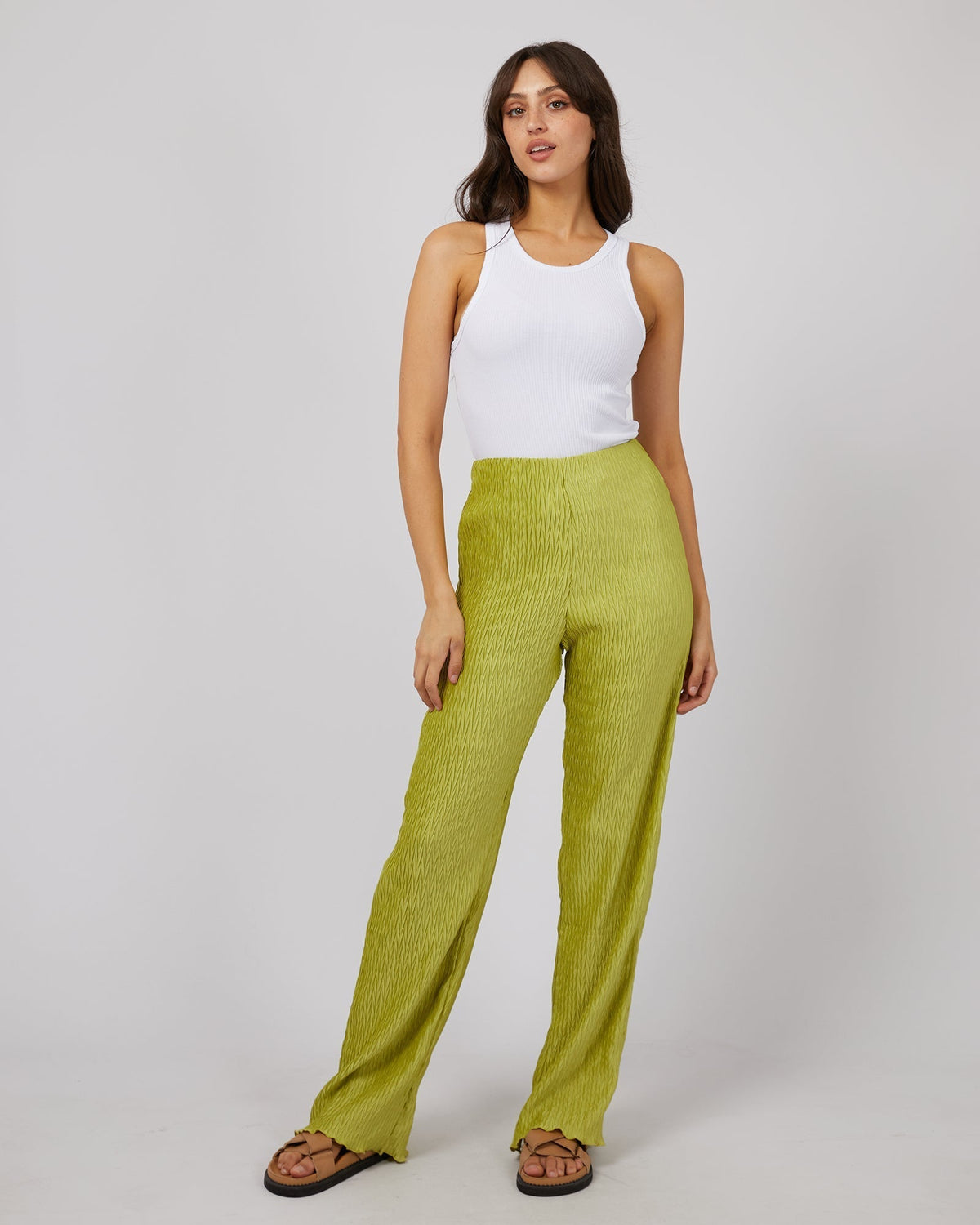 All About Eve-Maxinne Pant Green-Edge Clothing